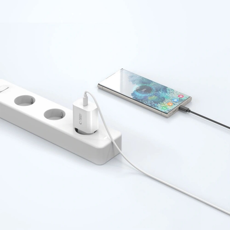Tech-Protect NC20W 1-port USB-C Wall Charger PD20W, White