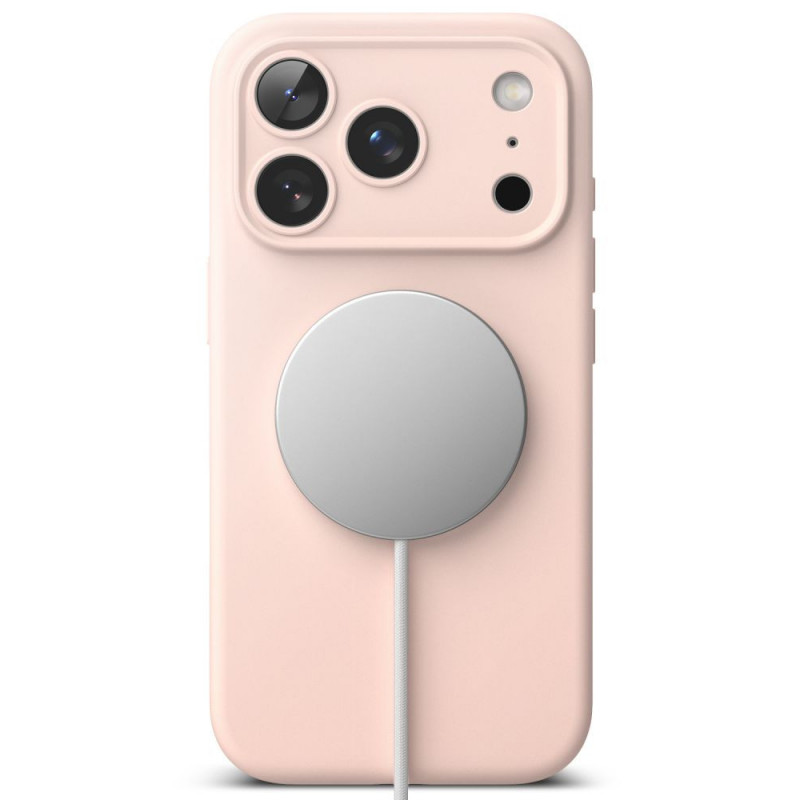 Ringke Silicone Magnetic MagSafe Case for Apple iPhone 18 Pro, Pink Sand
