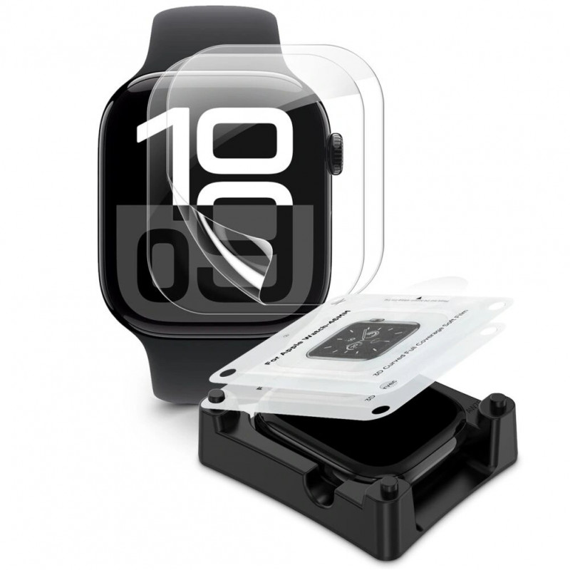 Tech-Protect Supreme Set Hydrogel Film for Apple Watch 10 / 11 46 mm, Clear (2 pcs)