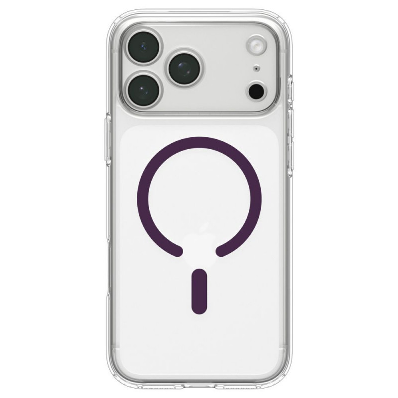 Spigen Ultra Hybrid MagSafe Case for Apple iPhone 17 Pro Max / 18 Pro Max, Clear/burgundy