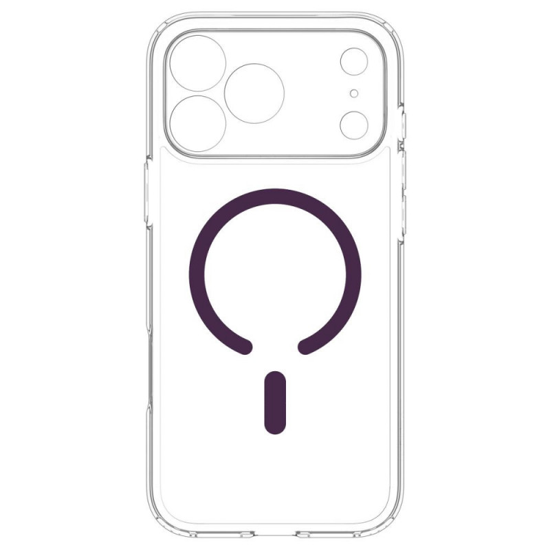 Spigen Ultra Hybrid MagSafe Case for Apple iPhone 17 Pro Max / 18 Pro Max, Clear/burgundy