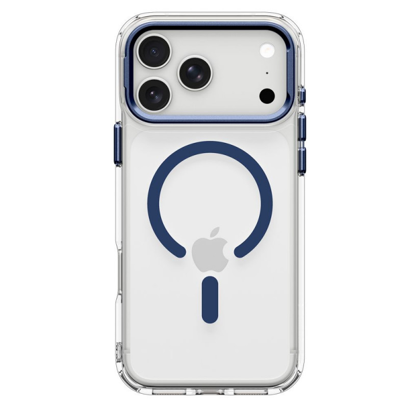 Spigen Ultra Hybrid Optik S MagSafe case for Apple iPhone 17 Pro / 18 Pro, Clear/Deep Blue