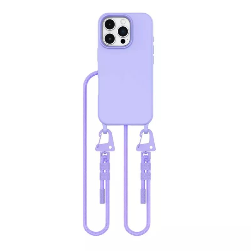 Tech-Protect Magnecklace MagSafe Case with Lanyard for Apple iPhone 16 Pro, Purple