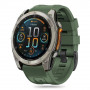 Tech-Protect Silicone Strap for Garmin Fenix 5S / 5S Plus / 6S / 6S Pro / 7S / 8 (43 mm), Military Green