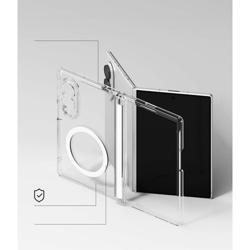 Ringke Fusion Flap Magnetic MagSafe case for Samsung Galaxy Z Fold 8, Clear