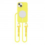 Tech-Protect Magnecklace MagSafe Case with Lanyard for Apple iPhone 14, Canary Yellow