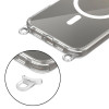 Tech-Protect FlexAir Chain MagSafe Case for Apple iPhone 16, Clear, with Grey and Pink Lanyards