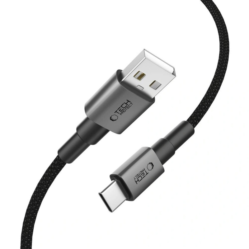 Tech-Protect Ultraboost DNA USB-A / USB-C Cable 15W/3A 100 cm, Iron Grey