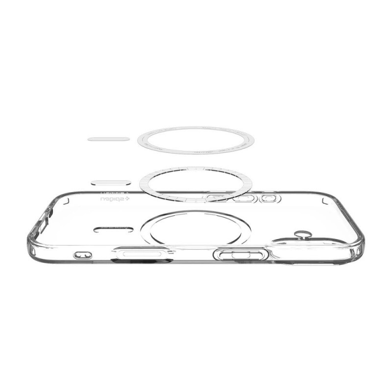 Spigen Liquid Crystal Mag MagSafe case for Apple iPhone 17, Clear/White