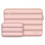 Tech-Protect Puffy Laptop 13-14" case with accessory bag, Dusty Rose
