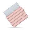 Tech-Protect Puffy Laptop 13-14" case with accessory bag, Dusty Rose