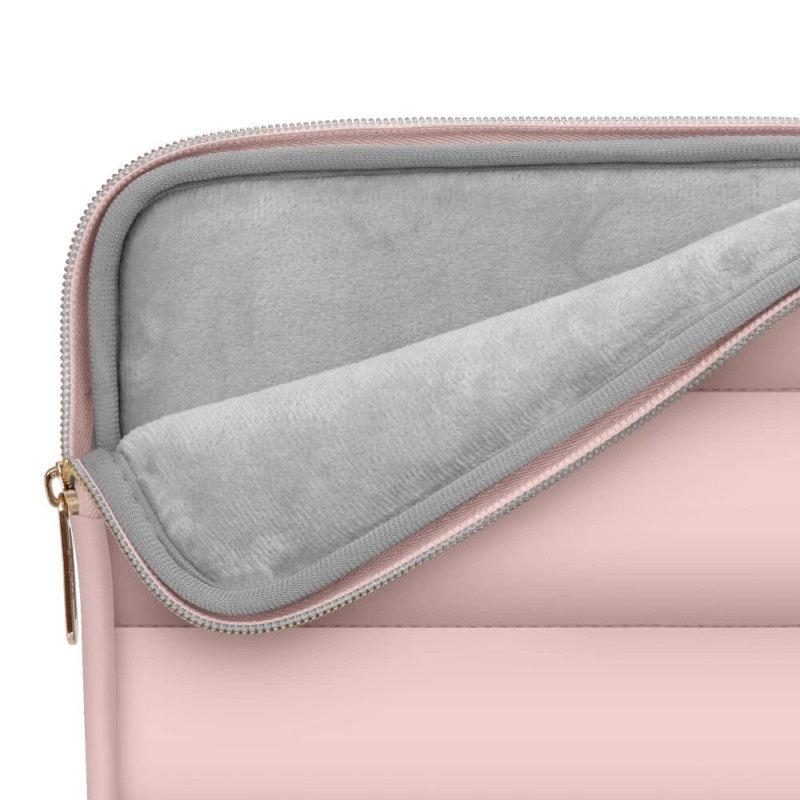 Tech-Protect Puffy Laptop 13-14" case with accessory bag, Dusty Rose