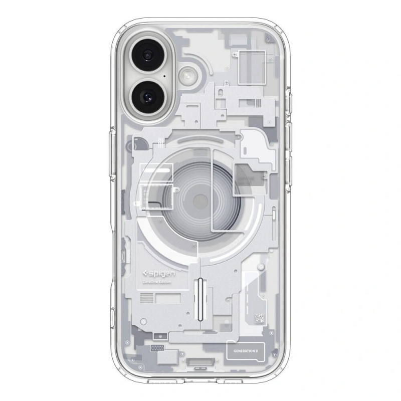 Spigen Ultra Hybrid Mag MagSafe ACS10385 Case for Apple iPhone 17, Zero One White