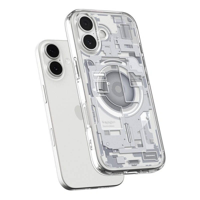 Spigen Ultra Hybrid Mag MagSafe ACS10385 Case for Apple iPhone 17, Zero One White