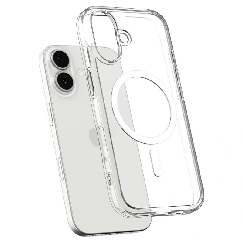Spigen Ultra Hybrid Mag MagSafe ACS10380 Case for Apple iPhone 17, Clear/White