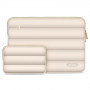 Tech-Protect Puffy Laptop 13-14" case with accessory bag, Sand