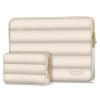 Tech-Protect Puffy Laptop 13-14" case with accessory bag, Sand