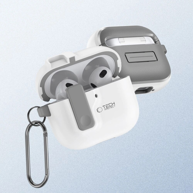 Tech-Protect Slim Hook Case for Apple AirPods 4, White