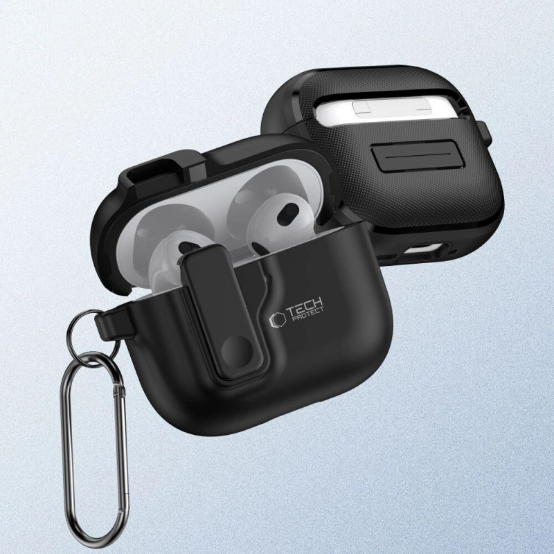 Tech-Protect Slim Hook Case for Apple AirPods 4, Black