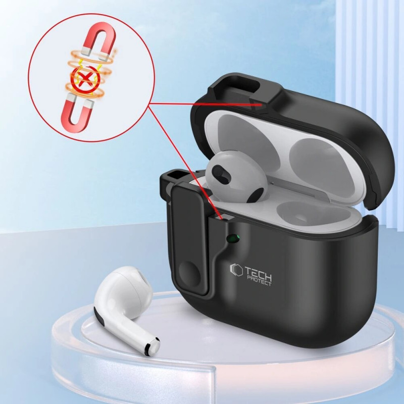 Tech-Protect Slim Hook Case for Apple AirPods 4, Black
