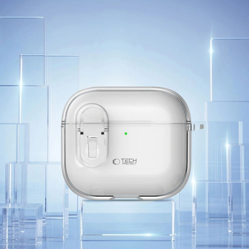 Tech-Protect Slim Hook Case for Apple AirPods 4, Clear