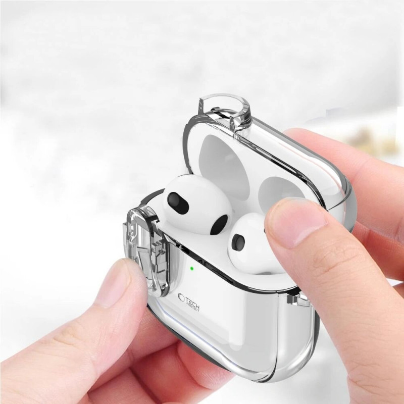Tech-Protect Slim Hook Case for Apple AirPods 4, Clear
