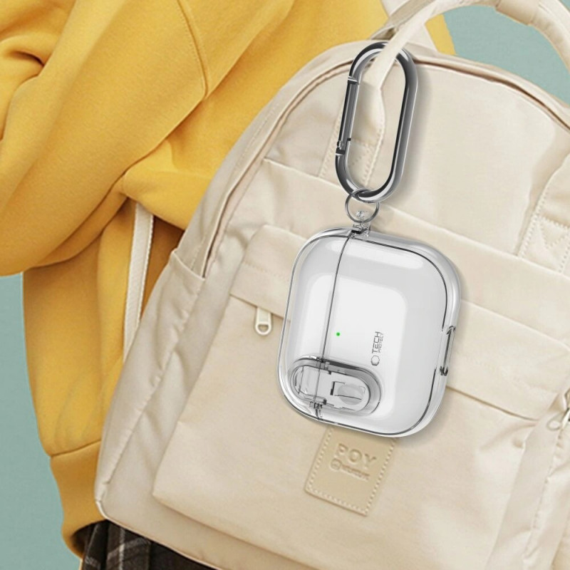 Tech-Protect Slim Hook Case for Apple AirPods 4, Clear