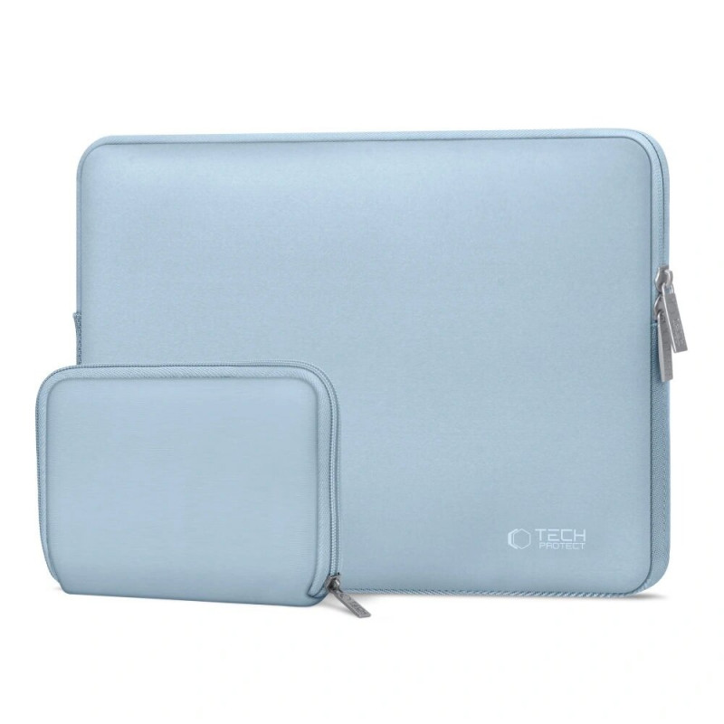 Tech-Protect NeoSlim Laptop 13-14" case with accessory bag, Winter Blue