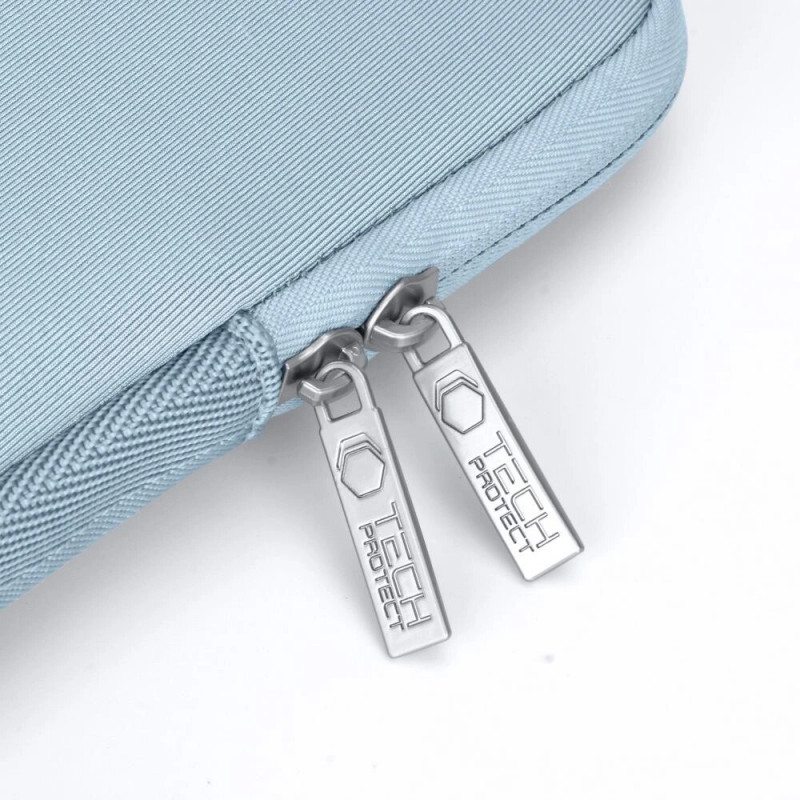 Tech-Protect NeoSlim Laptop 13-14" case with accessory bag, Winter Blue