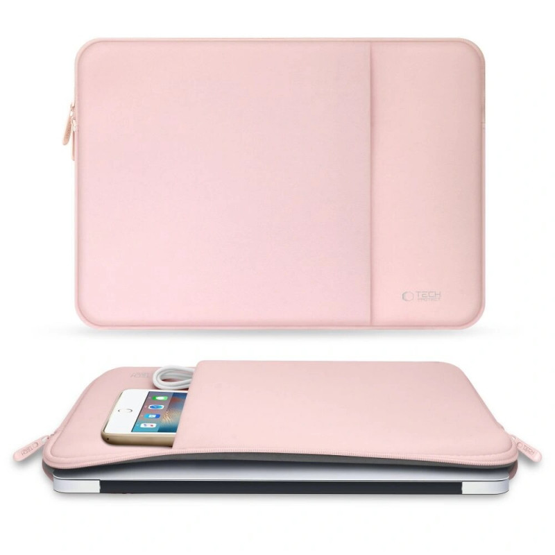 Tech-Protect Neoprene laptop case 13", Dusty Rose (pink)