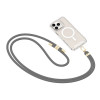 Tech-Protect C7S Rope Crossbody phone strap, Crayon Grey/gold