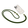 Tech-Protect C7S Rope Crossbody phone strap, Hunter Green/gold