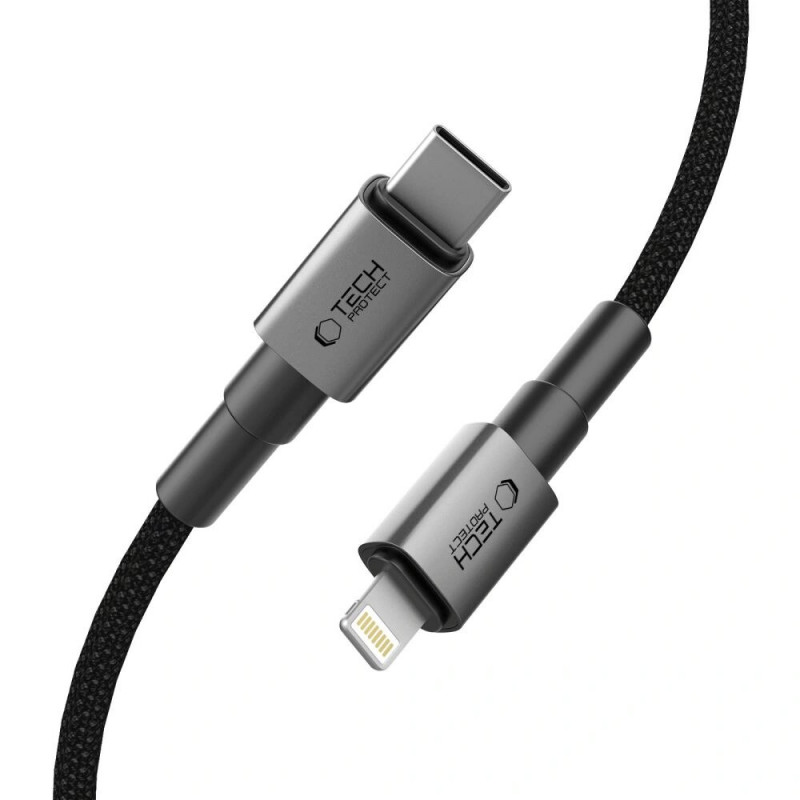 Tech-Protect Ultraboost DNA USB-C / Lightning Cable PD27W/3A 200 cm, Iron Grey