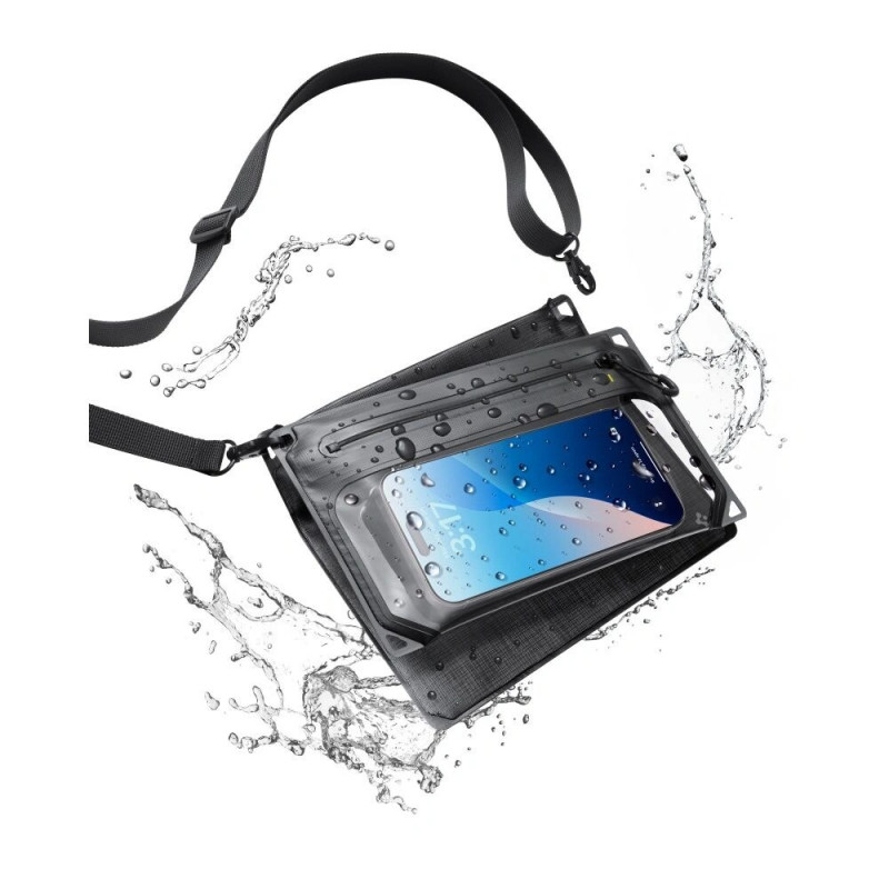 Spigen A640 Universal Waterproof Case Crossbag, Black