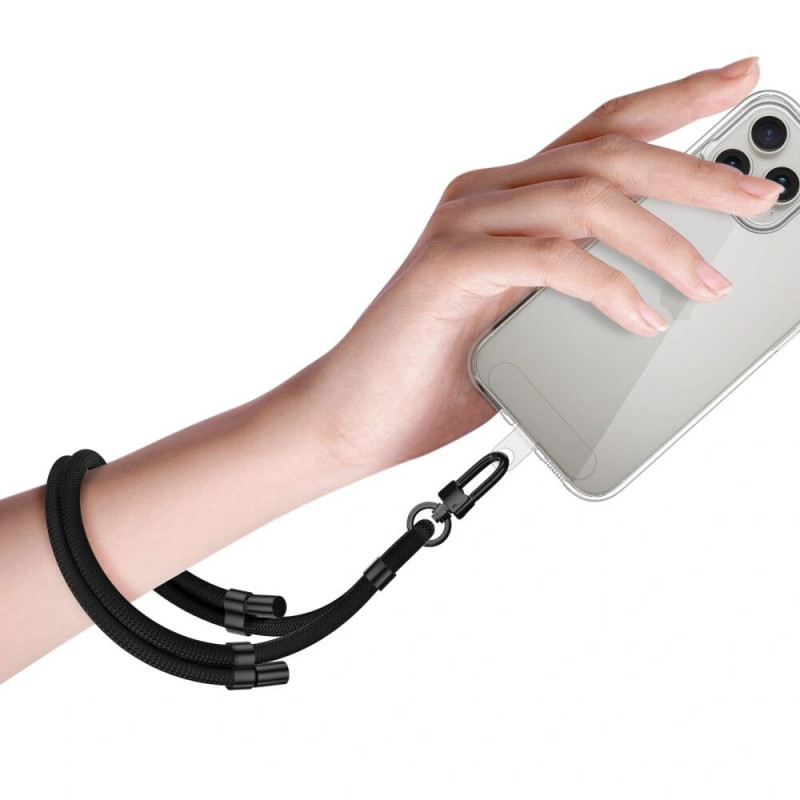 Tech-Protect C4S Rope wrist strap for phone, black