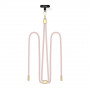 Tech-Protect C2S Rope Crossbody phone strap, Baby Pink/gold