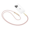 Tech-Protect C2S Rope Crossbody phone strap, Baby Pink/gold