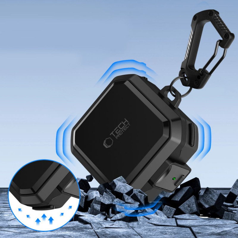 Tech-Protect Carbonox MagSafe Case for Samsung Galaxy Buds 4 / 4 Pro, Black