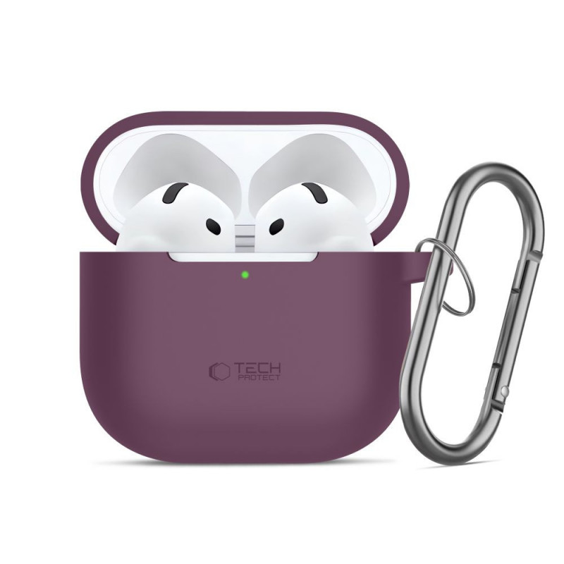 Tech-Protect Silicone Hook Apple AirPods 4 / 5 Case THP6094, Burgundy