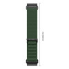 Tech-Protect Nylon Pro watch strap for Garmin Fenix 5X / 5X Plus / 6X / 6X Pro / 7X / 8 / 8 Pro / 9 / 9 Pro (47 mm), military green
