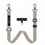 Tech-Protect C6S Rope Crossbody phone lanyard 2-in-1, Cosmic Latte (beige)