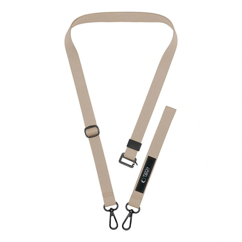 Tech-Protect C6S Rope Crossbody phone lanyard 2-in-1, Cosmic Latte (beige)