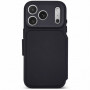 Decoded Textured Silicone Detachable Wallet Case for Apple iPhone 18 Pro Max / iPhone 17 Pro Max, phantom black