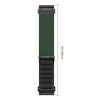 Tech-Protect Nylon Pro THP6034 watch strap for Garmin Fenix 5X / 5X Plus / 6X / 6X Pro / 7X / 8 / 8 Pro / 9 / 9 Pro (51 mm), green / black