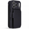 Decoded Textured Silicone Detachable Wallet Case for Apple iPhone 18 Pro / iPhone 17 Pro, phantom black
