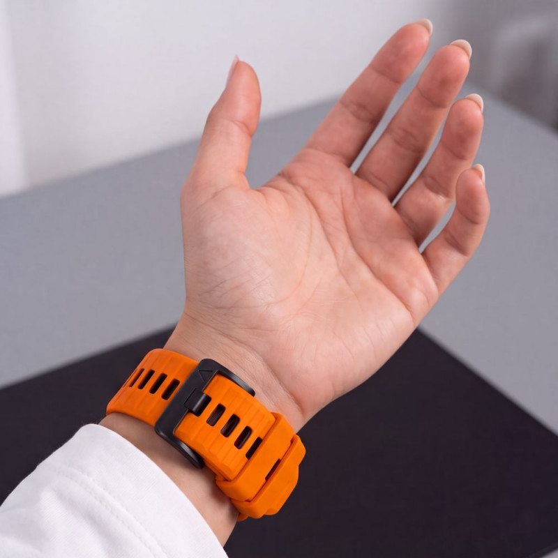 Tech-Protect Iconband Pro THP6048 watch strap for Garmin Fenix 5X / 5X Plus / 6X / 6X Pro / 7X / 8 / 8 Pro / 9 / 9 Pro (47 mm), orange / black