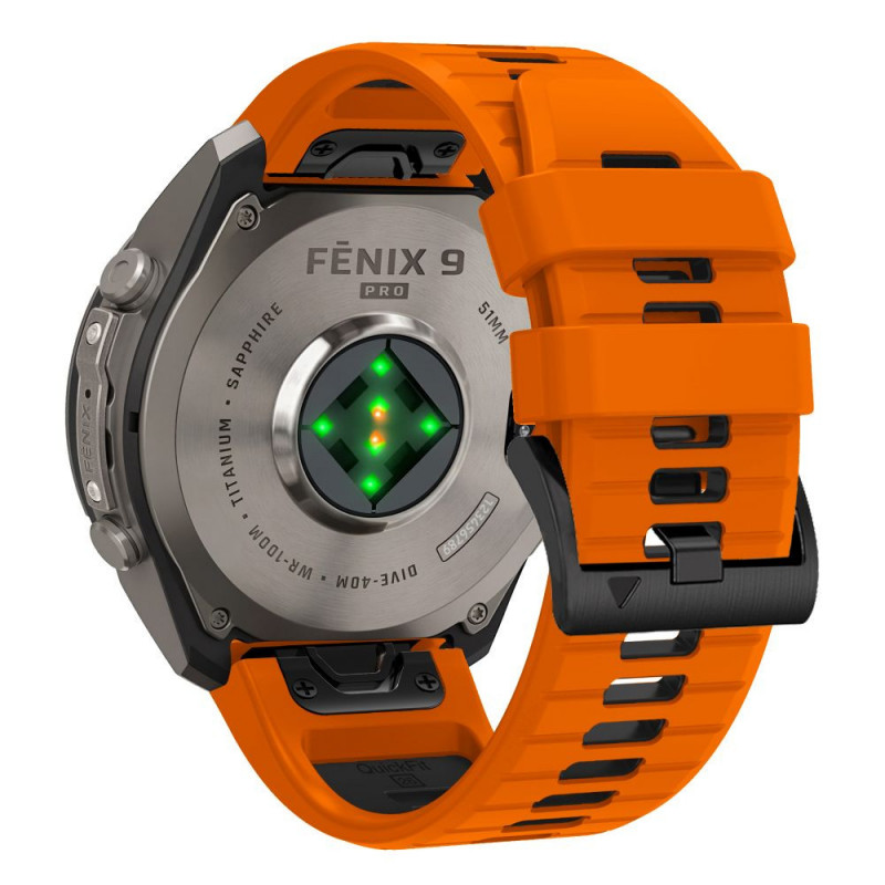 Tech-Protect Iconband Pro THP6044 watch strap for Garmin Fenix 5X / 5X Plus / 6X / 6X Pro / 7X / 8 / 8 Pro / 9 / 9 Pro (51 mm), orange / black