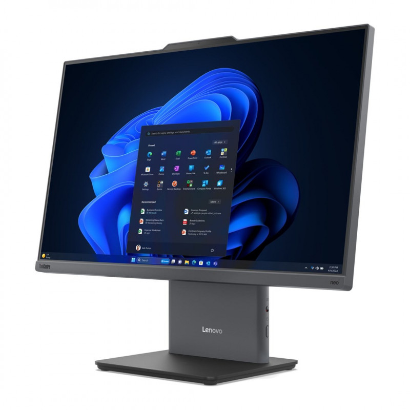 Lenovo ThinkCentre neo 50a G5 All-in-One PC, 23.8" FHD Touch, Intel Core 7 240H, 16 GB DDR5 RAM, 1 TB SSD, Windows 11 Pro, Luna Grey + Kensington K64467M-M1