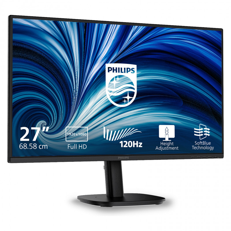 Philips 3000 Series 27B2N3200A/00 27 inch LED Monitor, IPS, Full HD, black
