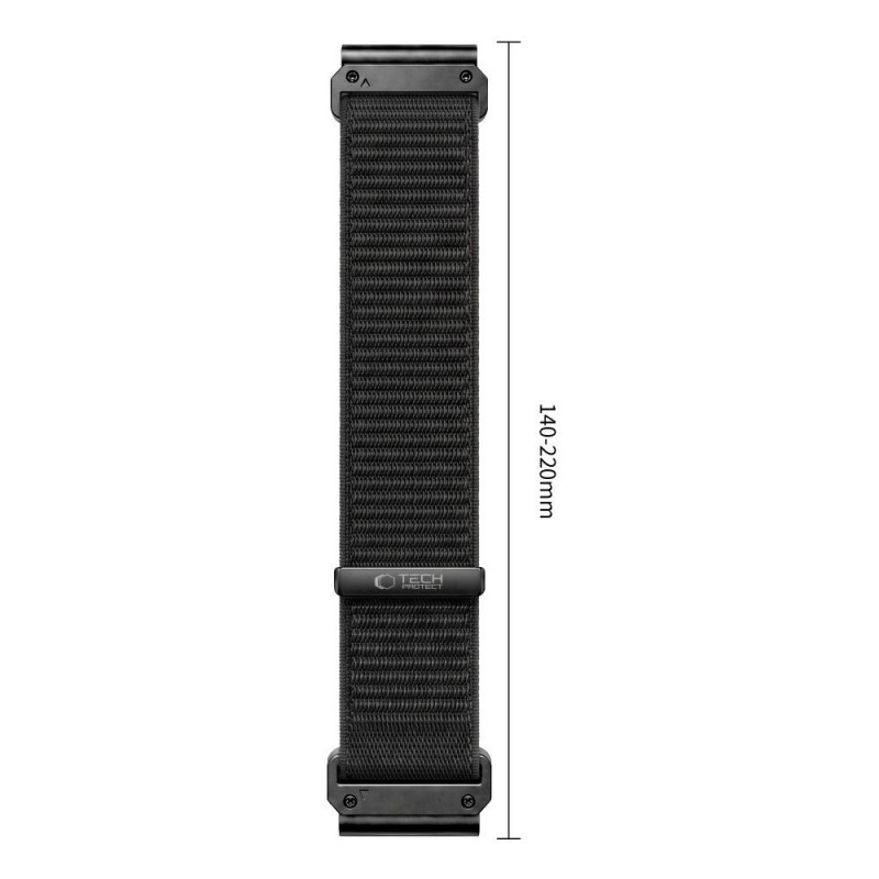 Tech-Protect NylonLoop THP6104 watch strap for Garmin Fenix 5X / 5X Plus / 6X / 6X Pro / 7X / 8 / 8 Pro / 9 / 9 Pro (51 mm), black